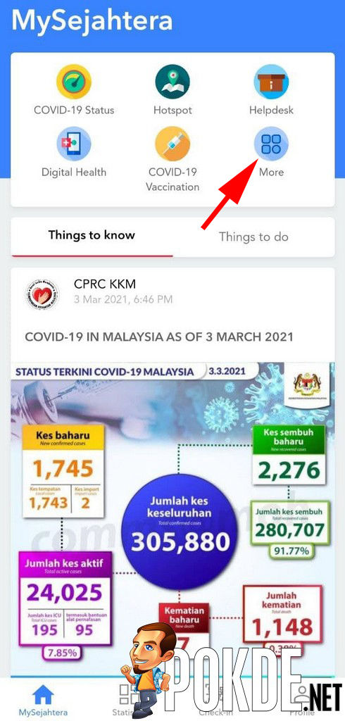 Re-register Vaccination MySejahtera App 1