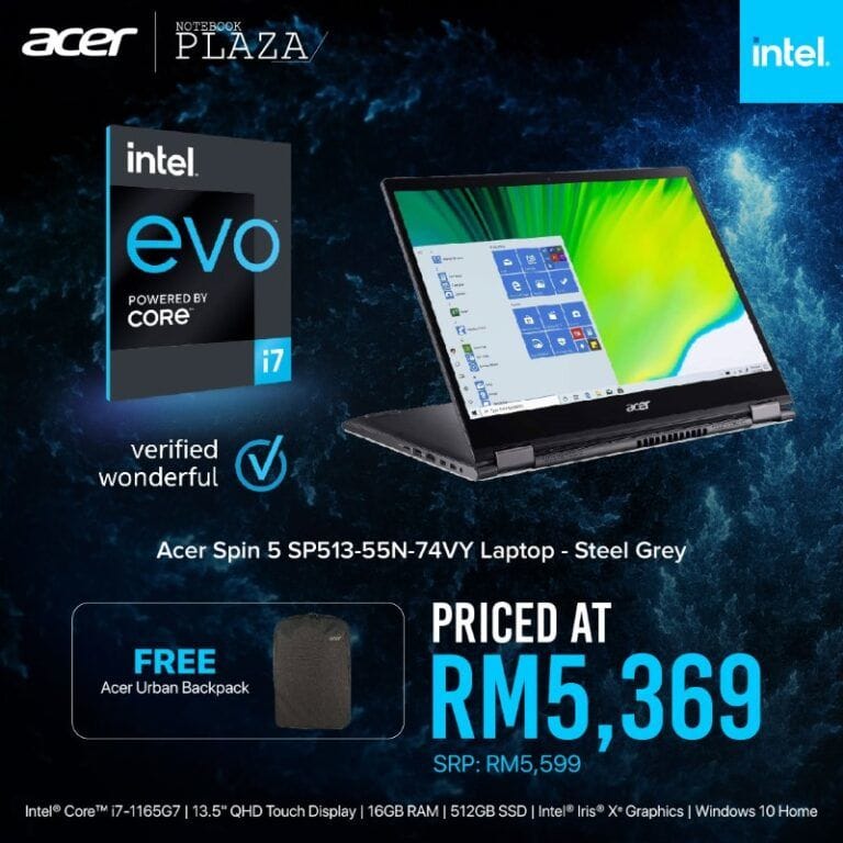 Intel® Evo™ laptops are designed to satiate all your modern computing needs! - 16