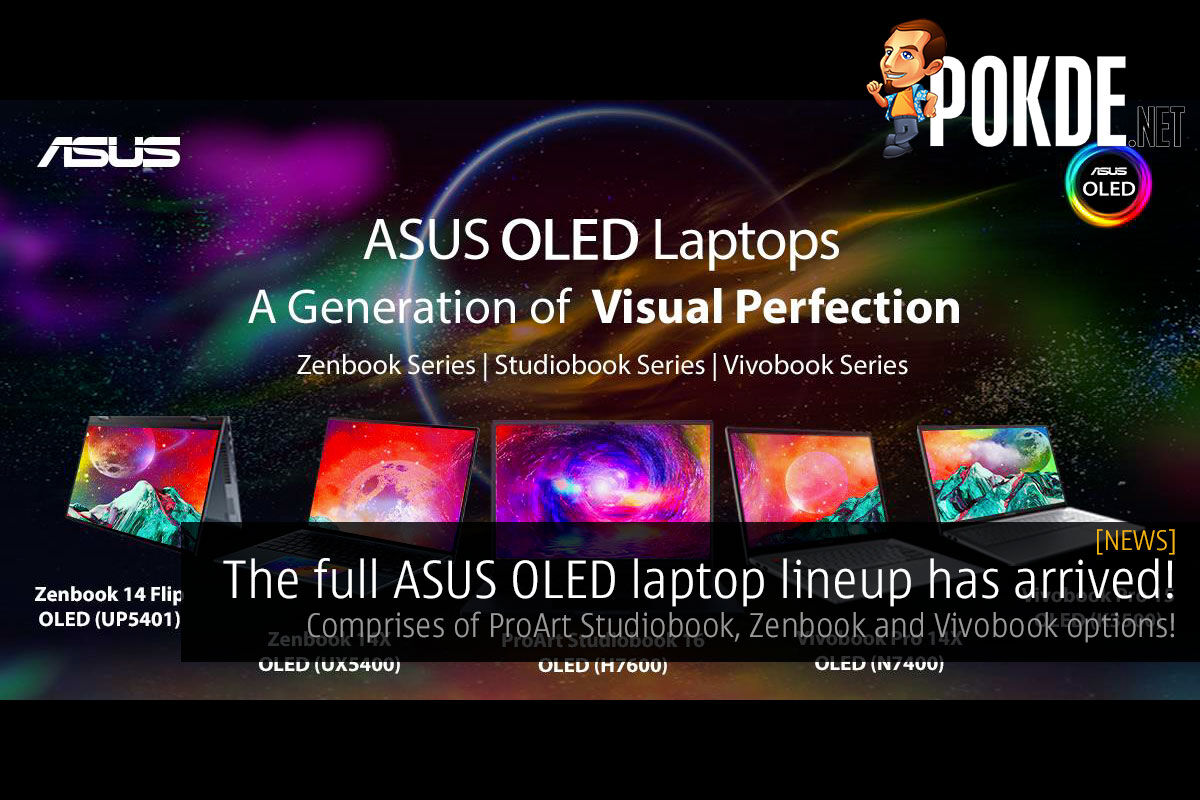 ASUS OLED laptop family proart studiobook asus zenbook flip 14 oled zenbook 14x oled cover