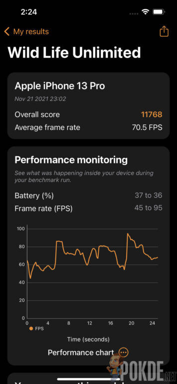 iPhone 13 Pro Review 3DMark Wild Life Unlimited