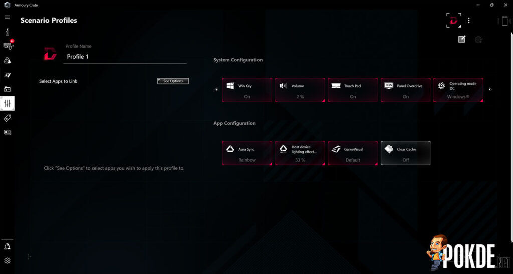 ASUS ROG Strix SCAR 17 2022 Review Armoury Crate profile creation