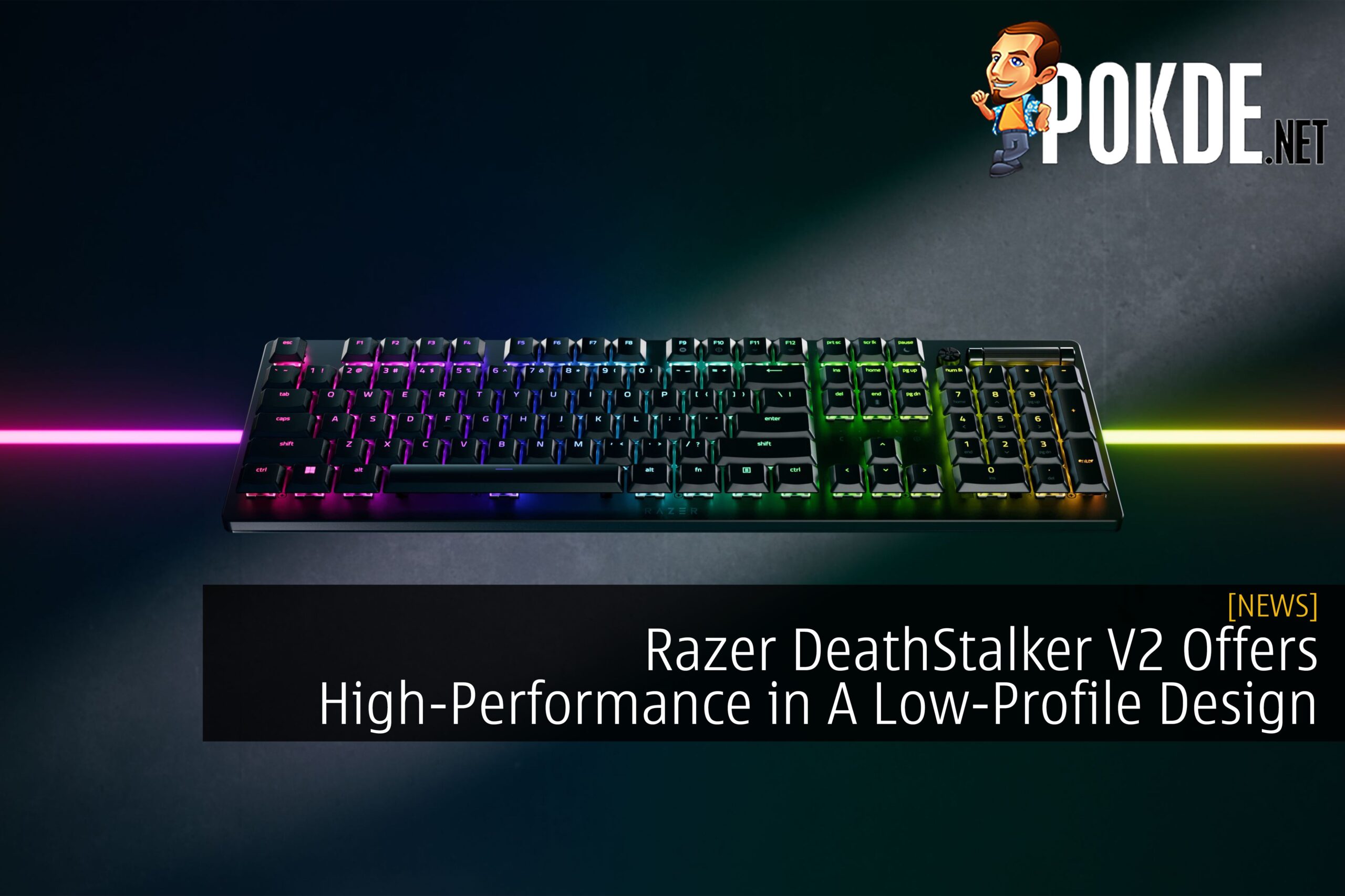 Razer DeathStalker V2 Offers High-Performance in A Low-Profile Design