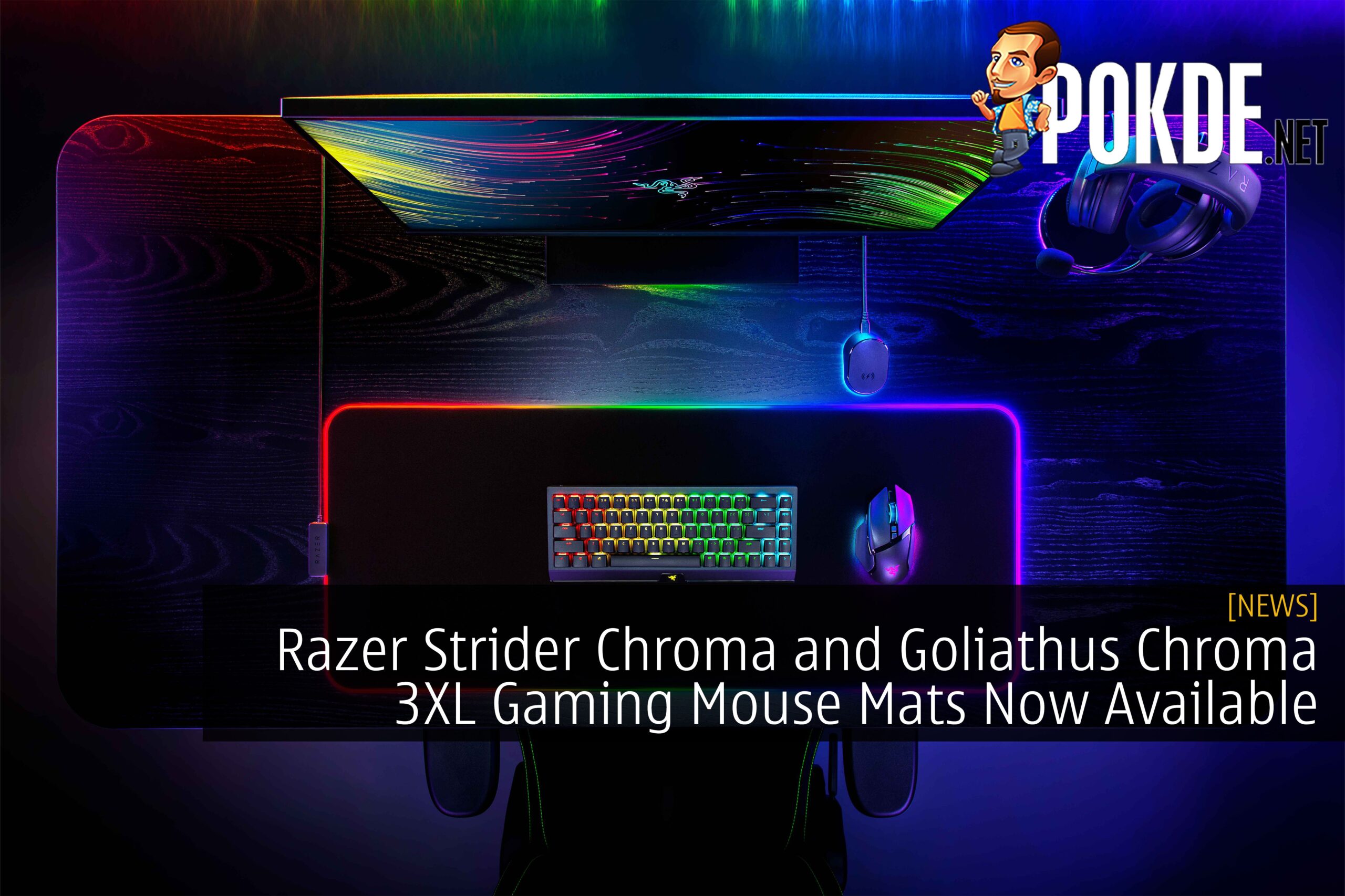Razer Strider Chroma and Goliathus Chroma 3XL Gaming Mouse Mats Now Available