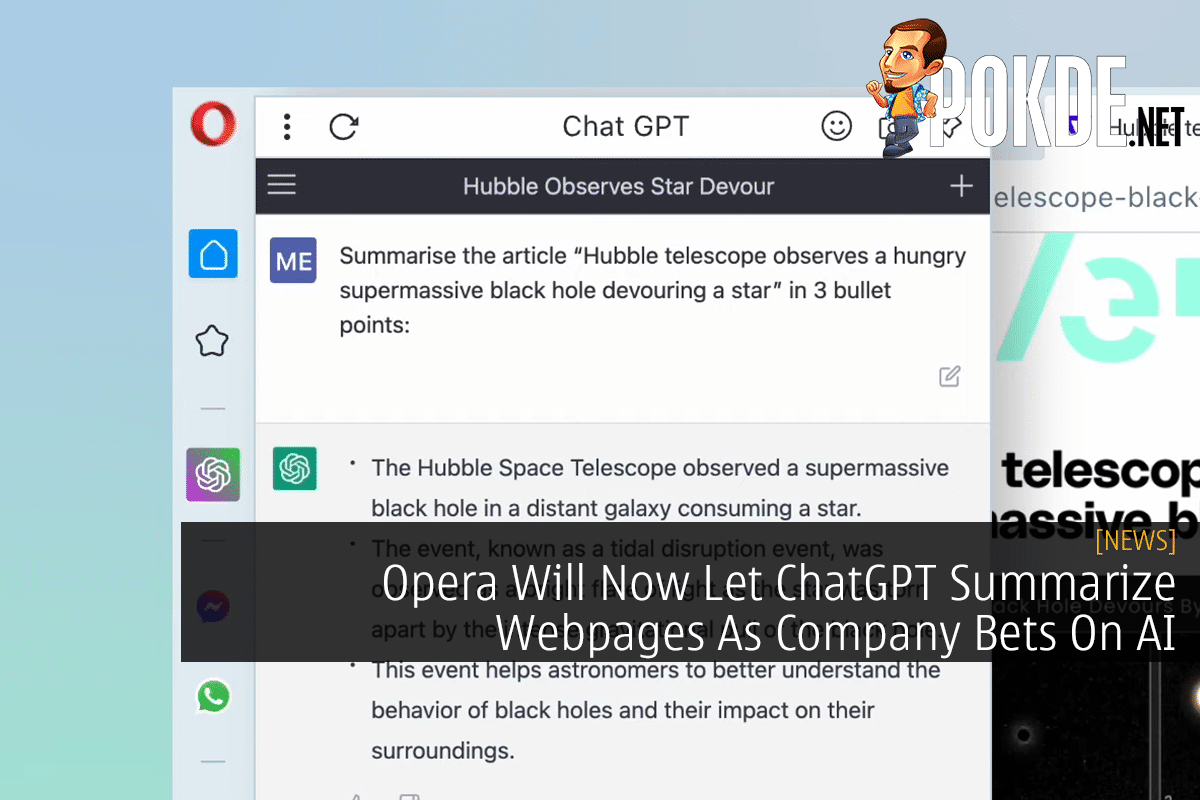 Opera Will Now Let ChatGPT Summarize Webpages As Company Bets On AI - 15