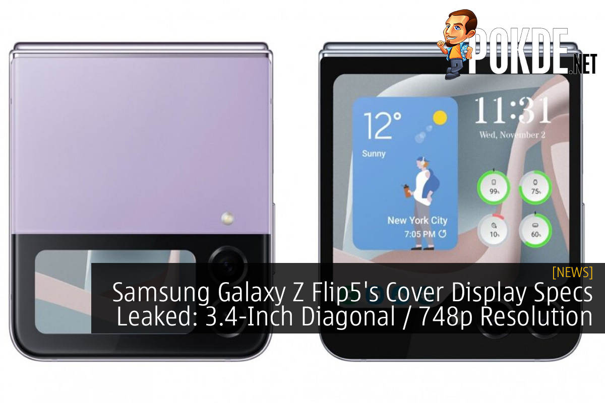 Samsung Galaxy Z Flip5's Cover Display Specs Leaked: 3.4-Inch Diagonal and 748p Resolution