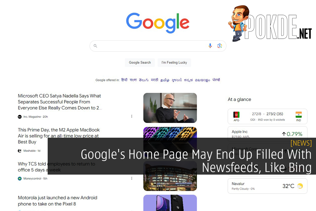 Google's Home Page May End Up Filled With Newsfeeds, Like Bing - 28