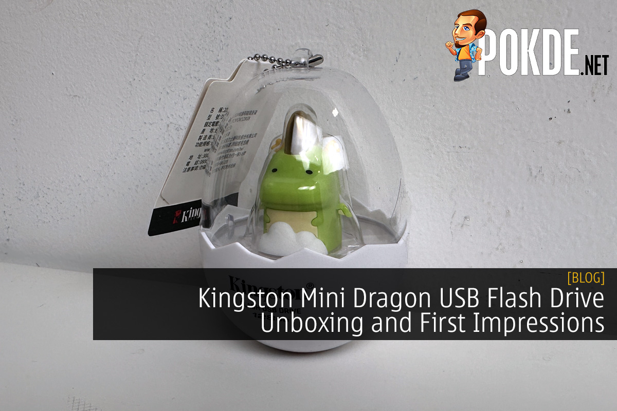 We received a limited edition Kingston Mini Dragon USB flash drive so we're going to unbox and talk a little bit about it. Without further ado, let's dive right into it. Unboxing the Kingston Mini Dragon USB Flash Drive The Kingston Mini Dragon USB Flash Drive comes in an egg-shaped packaging, making it feel like you pulled out an egg toy except the product that rests within isn't a mystery. Upon opening it, all you get is the cute USB flash drive itself, clad in green. In case you're wondering, the dragon itself serves as a case for the flash drive as the actual storage device is on the golden part of the head, which I believe are the fins as it doesn't look like horns to me. Kingston does refer to it as its "punk hair" so take it as you see fit. Unlike the Mini Rabbit USB drive, this one is a hefty 128GB in storage, so you can save quite a lot of data inside. With the USB 3.2 Gen 1 interface, you can expect up to 200MB/s and 60MB/s of read and write speeds respectively. Interestingly, we also received what looked like a Kingston-themed VHS tape but as it turns out, it was a diary / planner. If you're the kind of person who prefers a more handwritten approach to managing your busy lifestyle, I'm sure you would love this. Kingston Mini Dragon USB unboxing