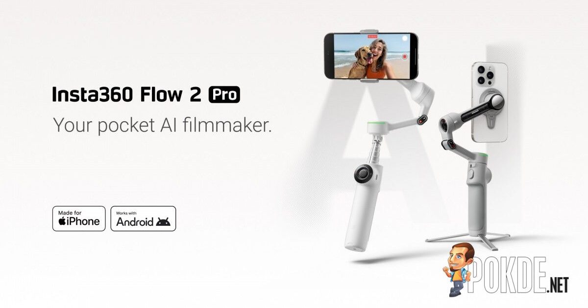 Insta360 Flow 2 Pro - Next-Gen AI-Powered Smartphone Stabilizer with iPhone Integration