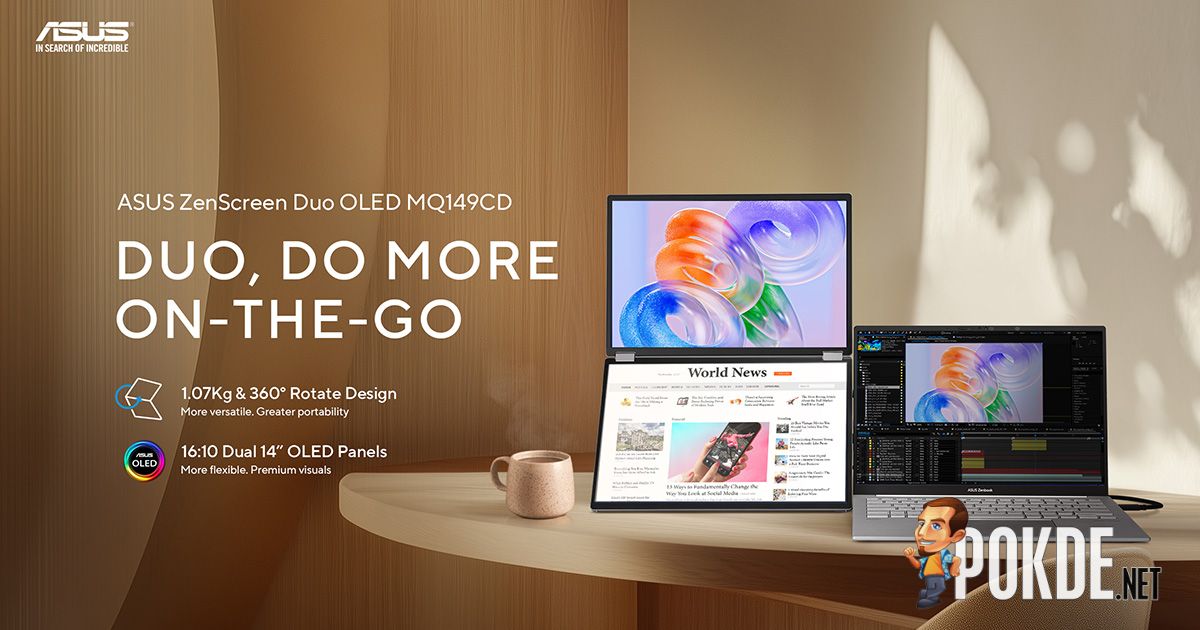 ASUS Announces Dual-Screen ZenScreen Duo OLED MQ149CD External Display - 26