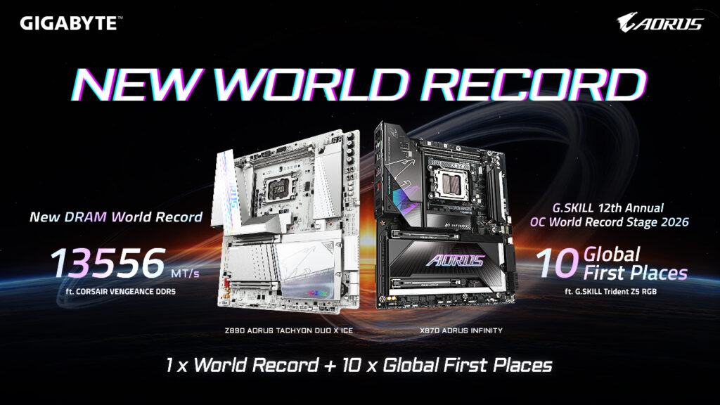 GIGABYTE Breaks DDR5 Overclocking Record, Claims Another Ten Global First Places At COMPUTEX 2026 - 13 GIGABYTE Breaks DDR5 Overclocking Record, Claims Another Ten Global First Places At COMPUTEX 2026 - 12