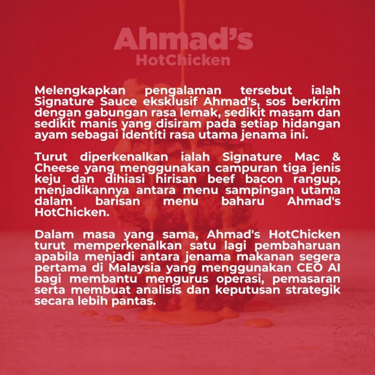 An AI CEO Has Been Appointed For Ahmad's HotChicken As Part Of Rebranding Exercise