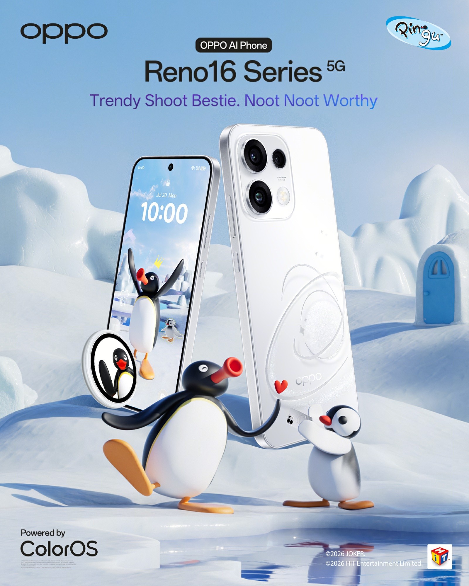 OPPO Reno16 512GB Variant Launches In Malaysia, Plus A Pingu Bubble Case Collaboration