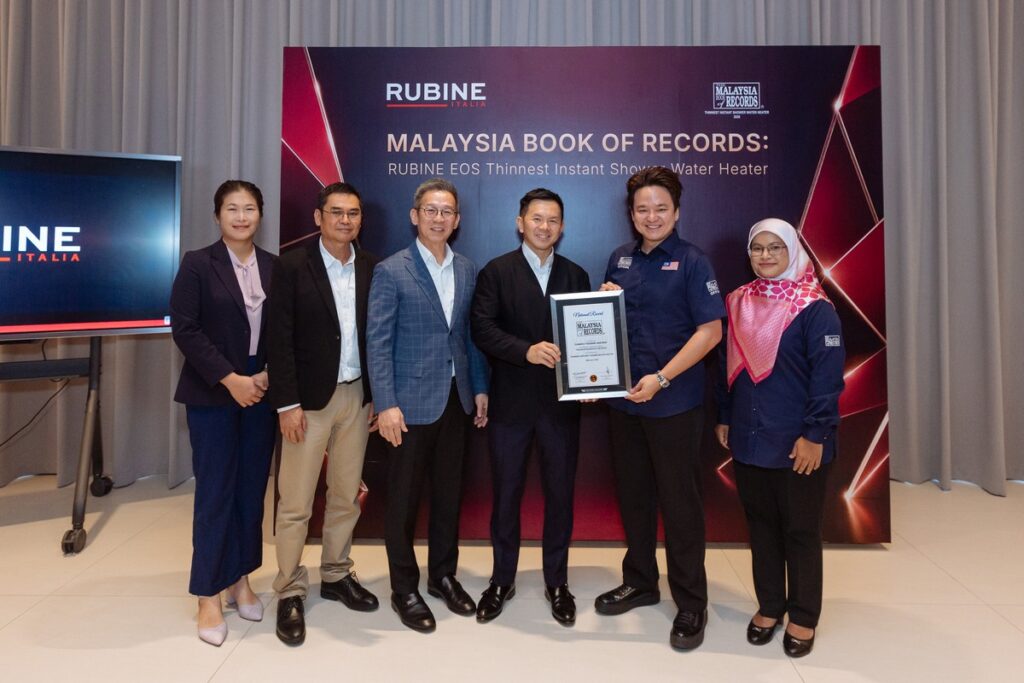 RUBINE EOS Series Certified As Malaysia's Thinnest Instant Shower Water Heater