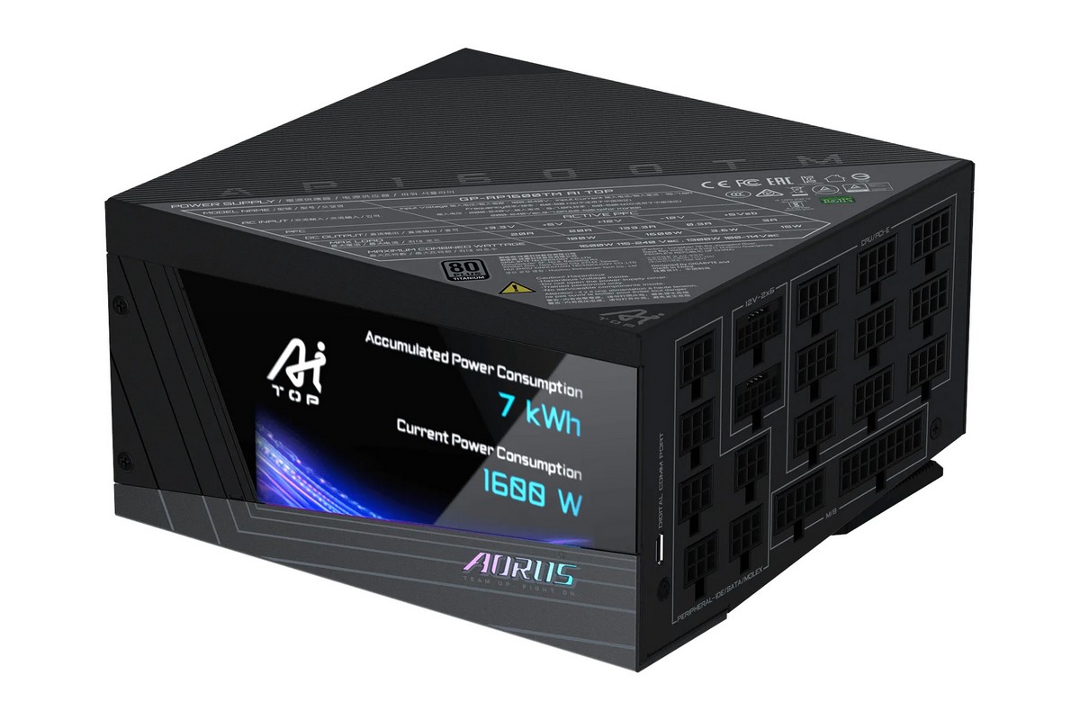 GIGABYTE Launches AORUS P1600W Power Supply For Gaming And Local AI-Focused PC Builds