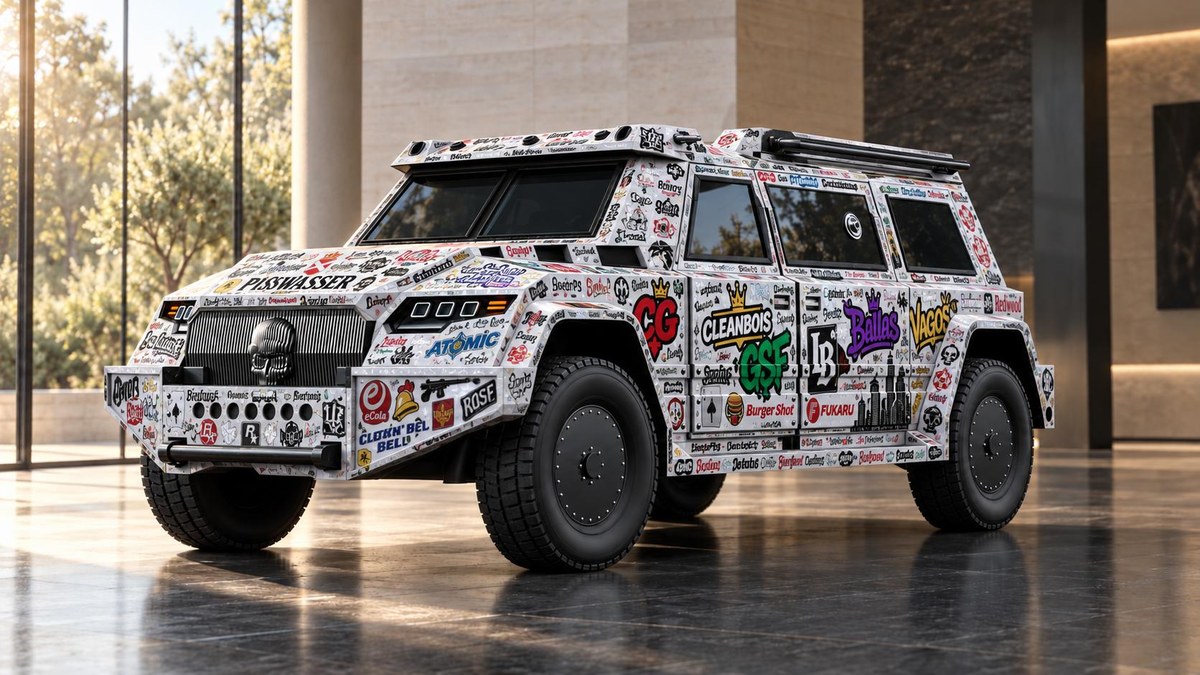 The Million-Dollar DARTZ Nightshark SUV Is Getting A Special Livery Designed By GTA Fans - 16 GTA Fans Are Putting Their Crews And Tags On The Million-Dollar DARTZ Nightshark SUV