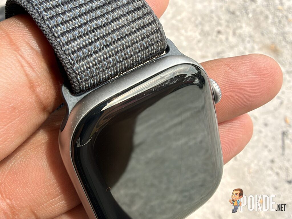 Apple Watch Series 12 Review - Health First, Finally Fun - 39 Apple Watch Series 11 scratched glass on the band side