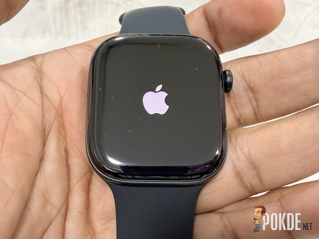 Apple Watch Series 12 Review - Health First, Finally Fun - 35 Apple Watch Series 12 first boot screen with the Apple logo