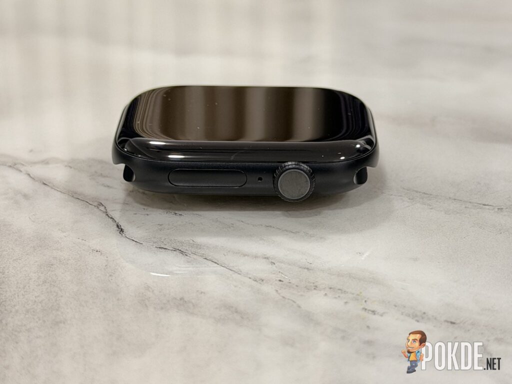 Apple Watch Series 12 Review - Health First, Finally Fun - 28 Apple Watch Series 12 side profile showing the Digital Crown and side button