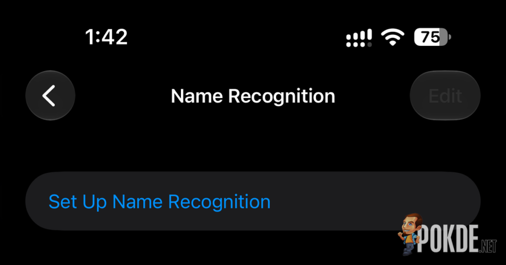 Apple Watch Series 12 Review - Health First, Finally Fun - 56 iPhone Name Recognition screen with the Set Up Name Recognition option
