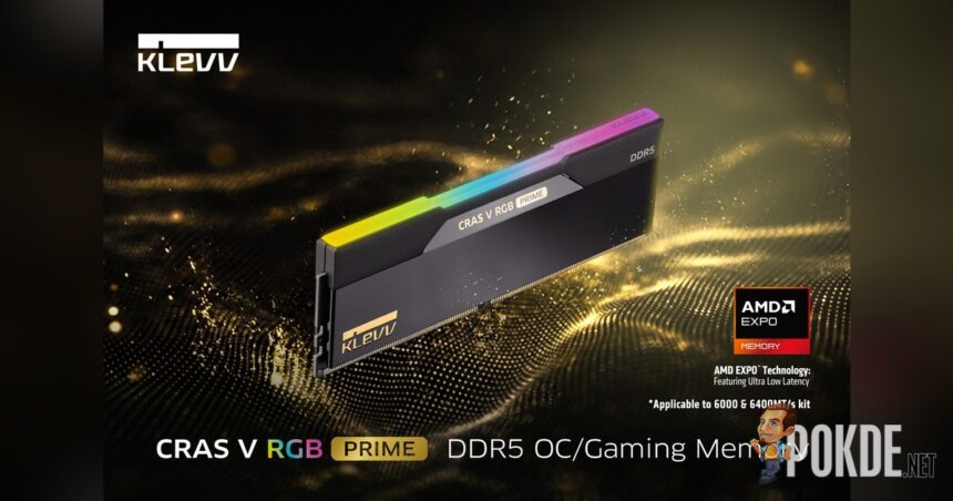 KLEVV CRAS V RGB PRIME DDR5 Launches with AMD EXPO Ultra Low Latency and Up to 8000 MT/s